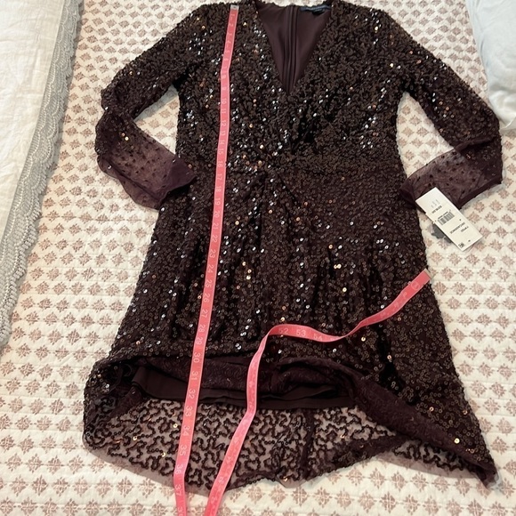 NWT French Connection Emille Sparkle Long Sleeve Sequin Sheath Dress Size 4 - Picture 17 of 17